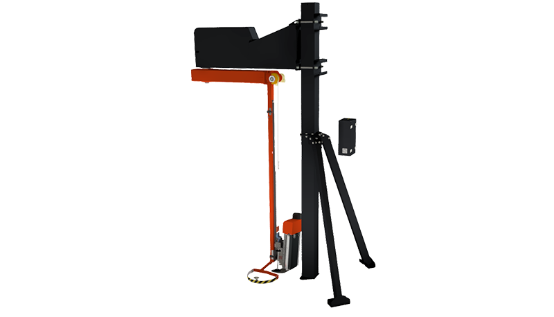 Il film estensibile viene avvolto uniformemente attorno al pallet da macchine avvolgitrici a braccio rotante